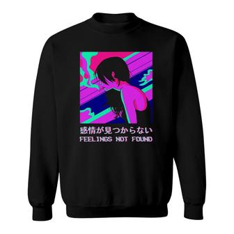 Feelings Not Found Lofi Anime Girl Vaporwave Aesthetic Sweatshirt | Mazezy