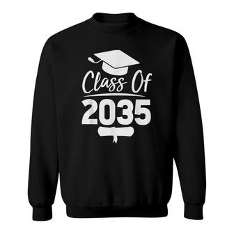 First Day Of School Class Of 2035 Grow With Me Graduation Sweatshirt - Thegiftio UK