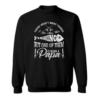 Fishing Gift Men Papa Fathers Day Fisherman Fishing Sweatshirt - Seseable