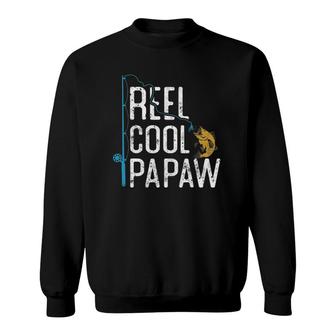 Fishing Reel Cool Papaw Father’S Day Gift Fisherman Papaw Sweatshirt - Seseable