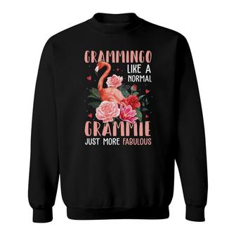 Flamingo Grammingo Like A Normal Grammie - Funny Grandma Sweatshirt - Seseable
