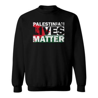 Free Palestine Flag Palestinian Lives Matter Retro Sweatshirt - Seseable