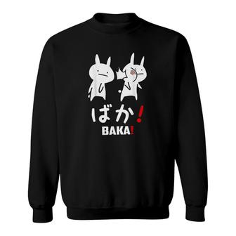 Funny Anime Baka Rabbit Slap Japanese Gift Sweatshirt - Monsterry