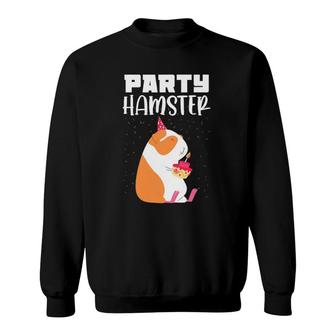 Funny Birthday Party Hamster Celebration Sweatshirt | Mazezy