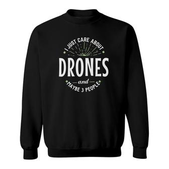 Funny Drones For Men Dad Fathers Day Gift Sweatshirt - Seseable