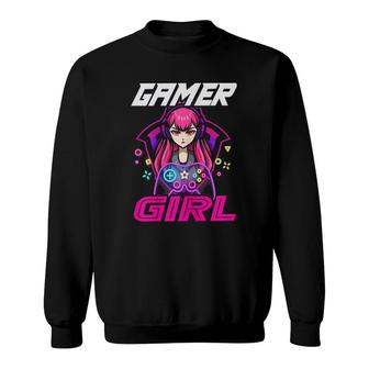 Funny Gamer Girl Video Game Women Gaming Lover Cute Gift Sweatshirt - Seseable