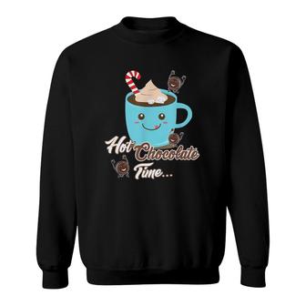 Funny Hot Chocolate Cute Kawaii Sweatshirt | Mazezy