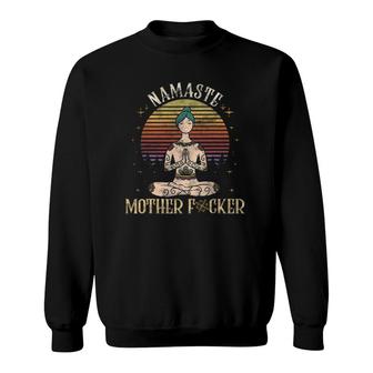 Funny Yoga Namaste Mother Fucker Yoga Namaste Mother Vintage Sweatshirt - Thegiftio UK
