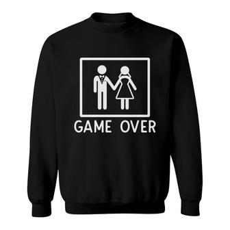 Game Over Groom Bachelor Party White Great Sweatshirt - Seseable