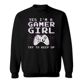 Gamer Girl Stuff Gifts For Teens - Funny Video Gaming Gift Sweatshirt - Seseable