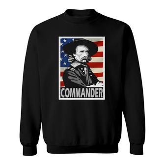 George Armstrong Custer Commander Poster Style Sweatshirt | Mazezy AU