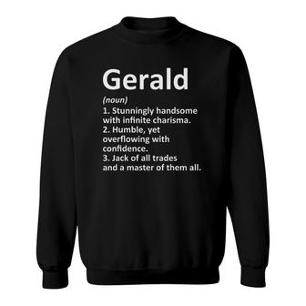 Gerald Definition Personalized Name Funny Birthday Gift Idea Sweatshirt | Mazezy