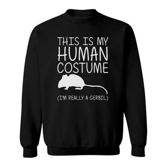 Gerbil Easy Halloween Human Costume Gnawer Pet Diy Gift Sweatshirt | Mazezy CA