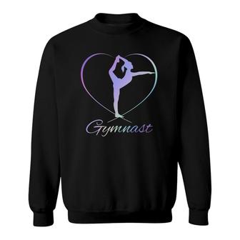 Girl Tumbling Team Gear Gymnast Gymnastics Soft Rainbow Sweatshirt - Seseable