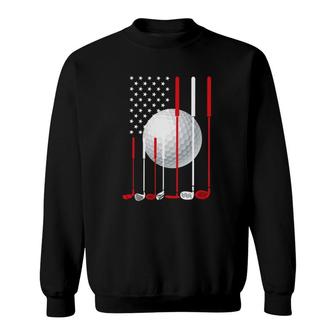 Golf Lover American Golf Flag Golfer Sweatshirt - Seseable