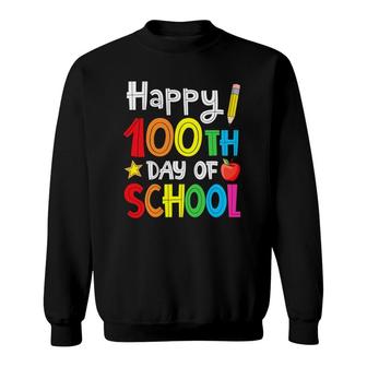 Happy 100Th Day Of School Teacher Student Boys Girls Kids Sweatshirt - Seseable