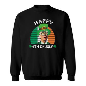 Happy 4Th Of July Joe Biden Leprechaun St Patricks Day Sweatshirt - Seseable
