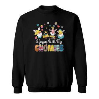 Happy Easter Day Bunny Gnome Hanging With My Gnomies Women Sweatshirt | Mazezy