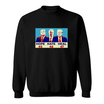 Hope Hate Heal Biden Trump Sweatshirt | Mazezy
