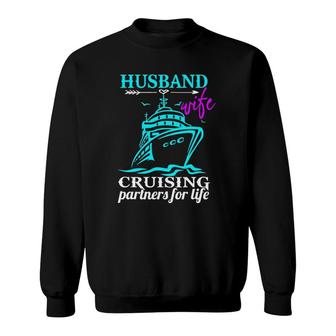 Husband And Wife Cruising Partners Honeymoon Trip Vacation Sweatshirt | Mazezy