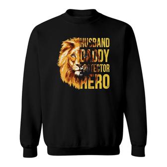 Husband Daddy Protector Hero Funny Husband Gifts From Wife Sweatshirt - Seseable