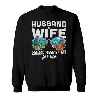 Husband Wife Camping Partners For Life Design New Sweatshirt - Seseable