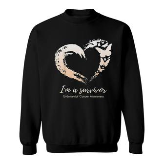 I Am Survivor Endometrial Cancer Awareness Sweatshirt - Monsterry CA