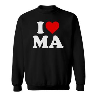 I Love Ma Heart Massachusetts Sweatshirt - Thegiftio UK