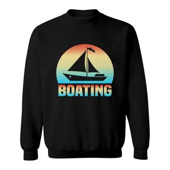 I Love Motor Boating Vintage Retro 70S Style Hobby Sweatshirt - Seseable