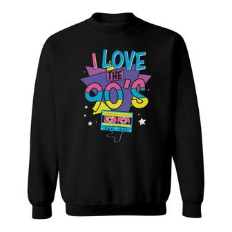 I Love The 90S Mixtape Music Vintage Style 80S 90S Gift Sweatshirt - Seseable