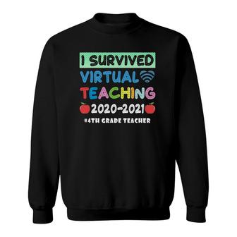 I Survived Virtual Teaching End Of Year Teacher Remote Sweatshirt - Seseable