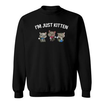 Im Just Kitten Cat Lover Sweatshirt | Mazezy