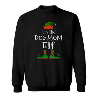 Im The Dog Mom Elf Family Matching Funny Christmas Gift Sweatshirt - Seseable