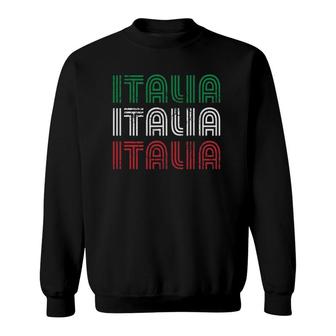 Italia Flag Italian Italy Italia Sweatshirt - Seseable