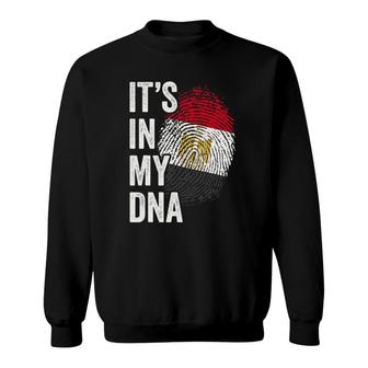 Its In My Dna Egypt Flag Egyptian Roots Pride Genetic Sweatshirt | Mazezy