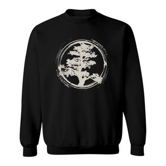 Japanese Zen Master Bonsai Tree Gift Design Idea Sweatshirt | Mazezy
