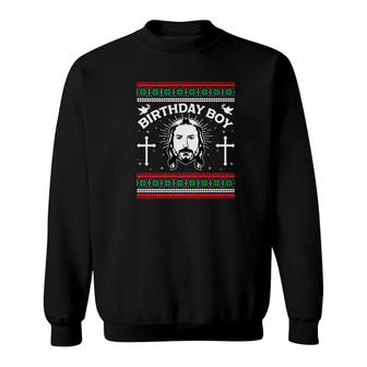 Jesus Birthday Boy Ugly Christmas Funny Sweatshirt - Monsterry UK
