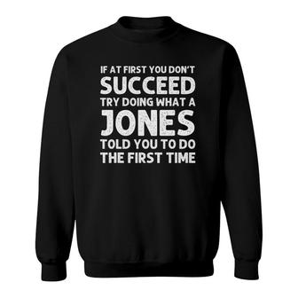 Jones Funny Surname Family Tree Reunion Idea Sweatshirt - Seseable