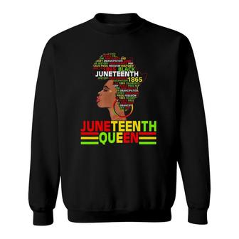 Juneteenth Queen 1865 Independence Black Women 4Th July Love Sweatshirt - Seseable
