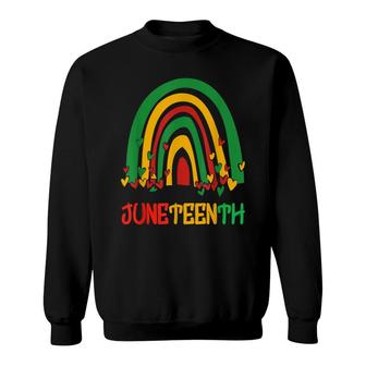 Juneteenth Rainbow Free-Ish Since 1865 African American Kids Sweatshirt - Seseable