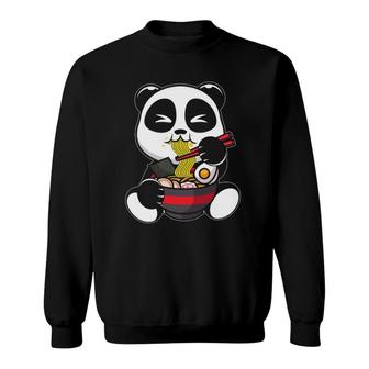 Kawaii Panda Ramen Eater Japanese Noodle Soup Food Lover Sweatshirt | Mazezy