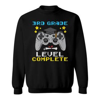 Kids 3Rd Grade Level Complete Game Controller Last Day Of School Sweatshirt - Seseable