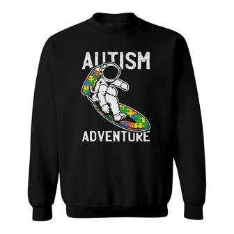 Kids Astronaut Surfing Autism Awareness Gifts For Autistic Kids Sweatshirt - Thegiftio UK