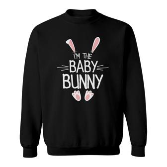 Kids Im The Baby Bunny Kids Cute Matching Family Easter Sweatshirt | Mazezy
