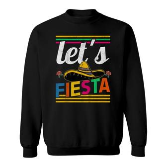 Kids Lets Fiesta Cinco De Mayo Celebration Toddler Mexican Sweatshirt - Seseable