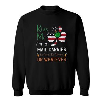 Kiss Me Im A Mail Carrier Trendy Gift Sweatshirt - Thegiftio UK