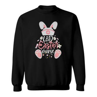 L&D Easter Day Nurse Outfit Bunny Labor And Delivery Easter Sweatshirt - Thegiftio UK