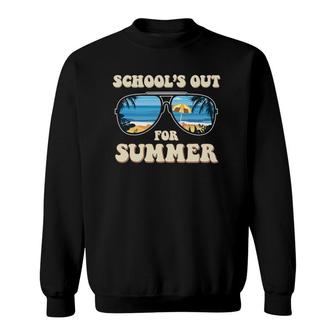 Last Day Of School Schools Out For Summer Teacher Vintage Sweatshirt - Seseable