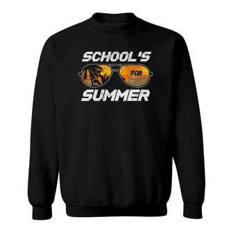 Last Day Of School Tee Retro Beach Schools Out For Summer Sweatshirt - Seseable