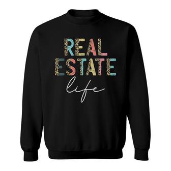 Leopard Real Estate Life Agent Realtor Investor Home Broker Sweatshirt - Seseable